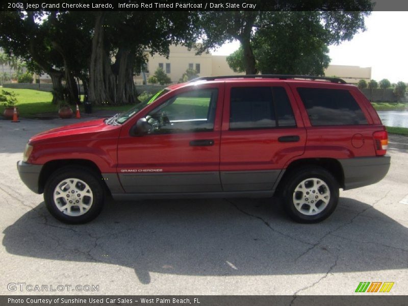 Inferno Red Tinted Pearlcoat / Dark Slate Gray 2002 Jeep Grand Cherokee Laredo