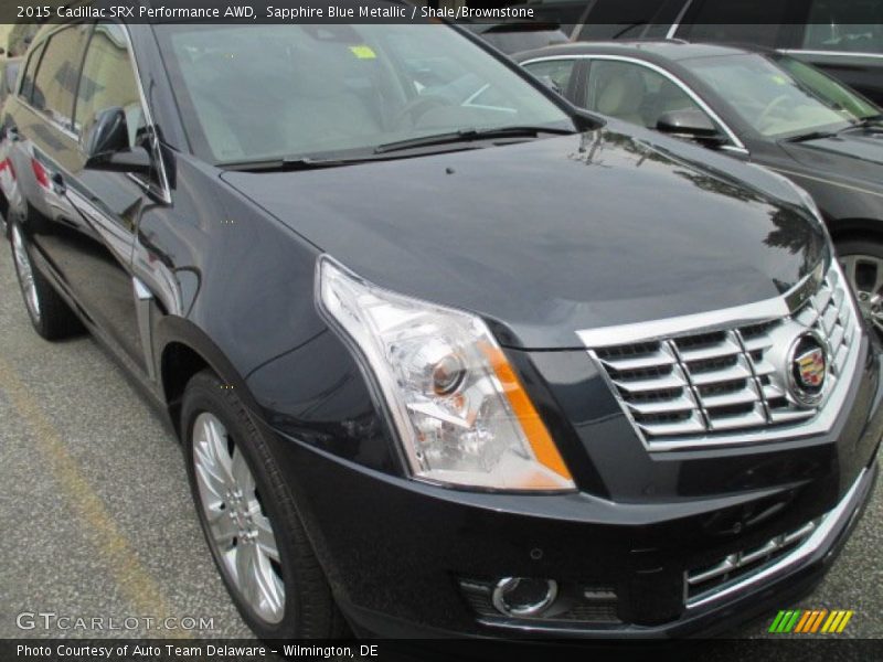 Sapphire Blue Metallic / Shale/Brownstone 2015 Cadillac SRX Performance AWD