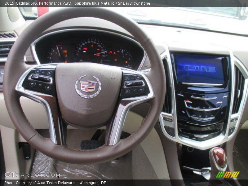 Sapphire Blue Metallic / Shale/Brownstone 2015 Cadillac SRX Performance AWD