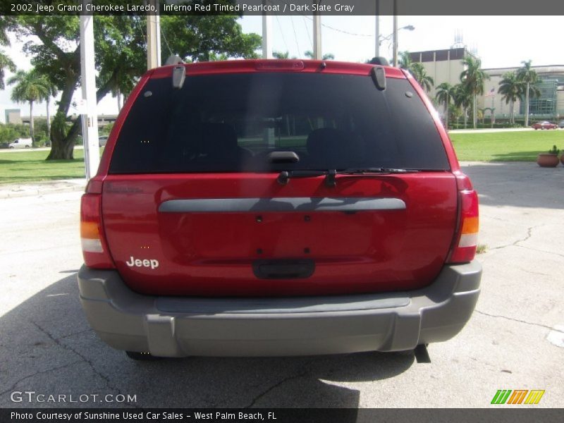 Inferno Red Tinted Pearlcoat / Dark Slate Gray 2002 Jeep Grand Cherokee Laredo