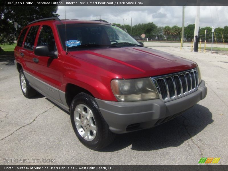 Inferno Red Tinted Pearlcoat / Dark Slate Gray 2002 Jeep Grand Cherokee Laredo