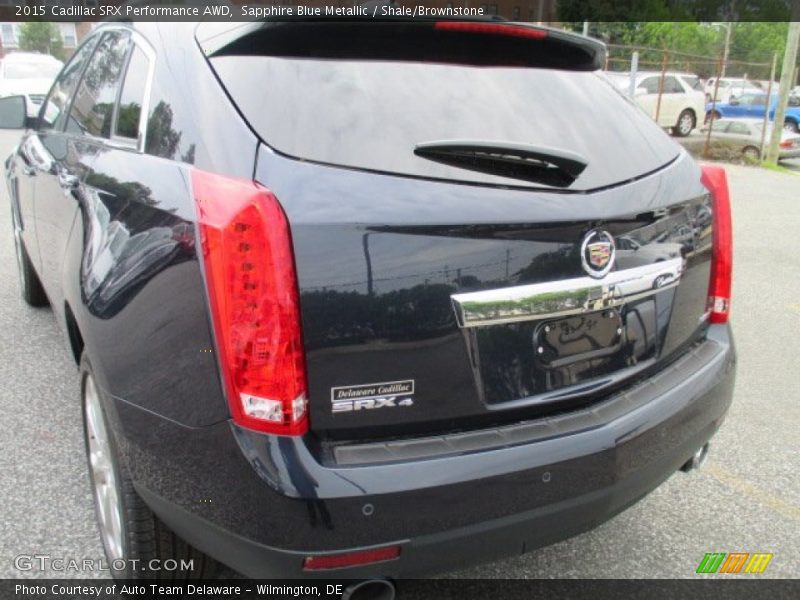 Sapphire Blue Metallic / Shale/Brownstone 2015 Cadillac SRX Performance AWD