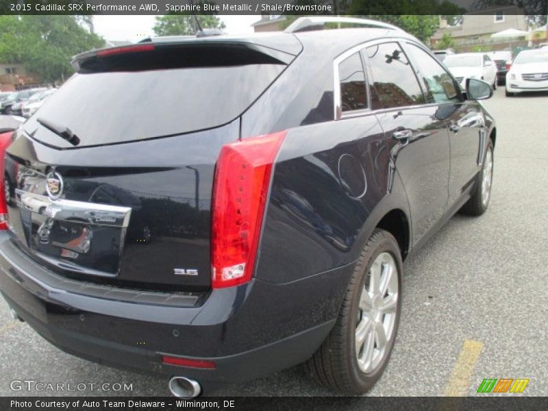 Sapphire Blue Metallic / Shale/Brownstone 2015 Cadillac SRX Performance AWD