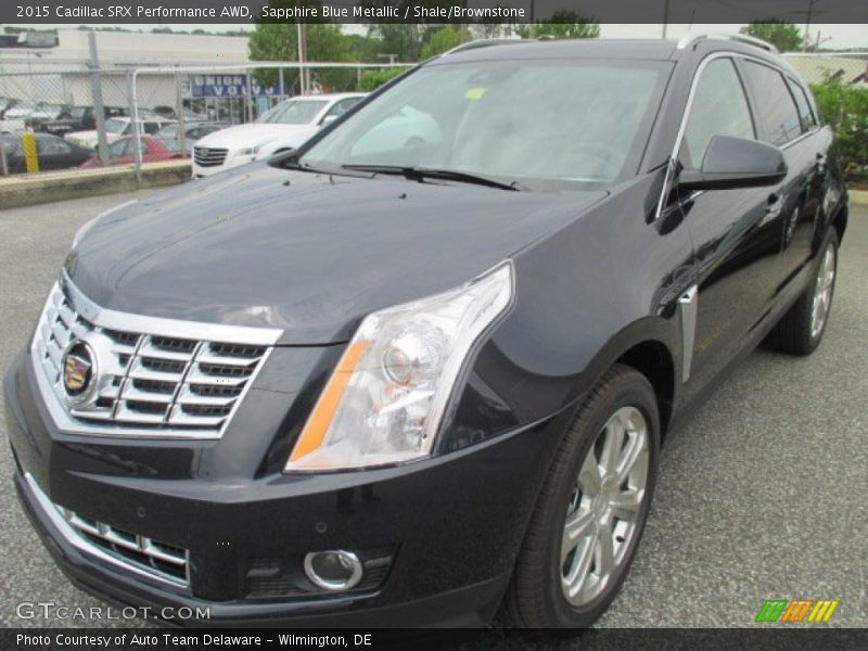 Sapphire Blue Metallic / Shale/Brownstone 2015 Cadillac SRX Performance AWD