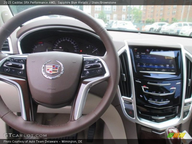 Sapphire Blue Metallic / Shale/Brownstone 2015 Cadillac SRX Performance AWD