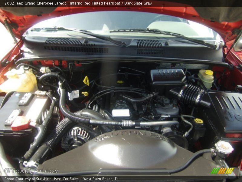 Inferno Red Tinted Pearlcoat / Dark Slate Gray 2002 Jeep Grand Cherokee Laredo