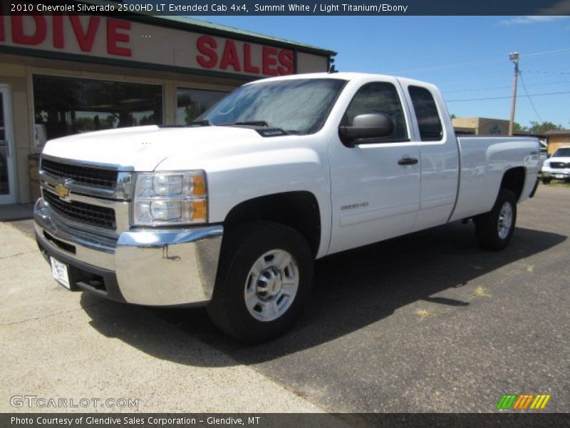 Summit White / Light Titanium/Ebony 2010 Chevrolet Silverado 2500HD LT Extended Cab 4x4