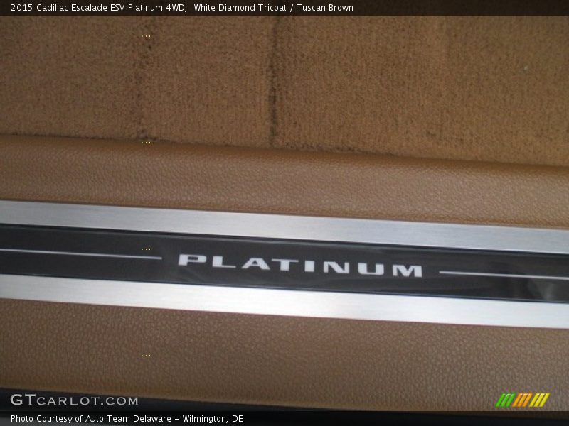 White Diamond Tricoat / Tuscan Brown 2015 Cadillac Escalade ESV Platinum 4WD