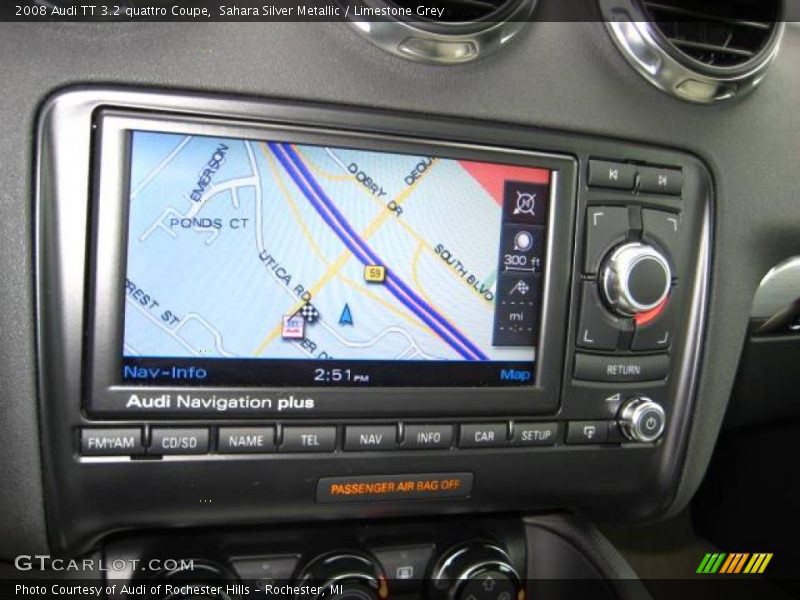 Sahara Silver Metallic / Limestone Grey 2008 Audi TT 3.2 quattro Coupe