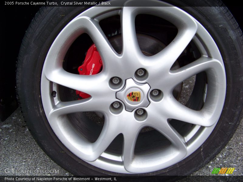 Crystal Silver Metallic / Black 2005 Porsche Cayenne Turbo