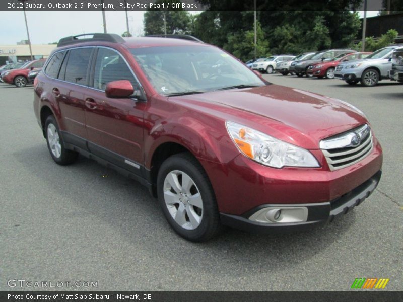 Ruby Red Pearl / Off Black 2012 Subaru Outback 2.5i Premium