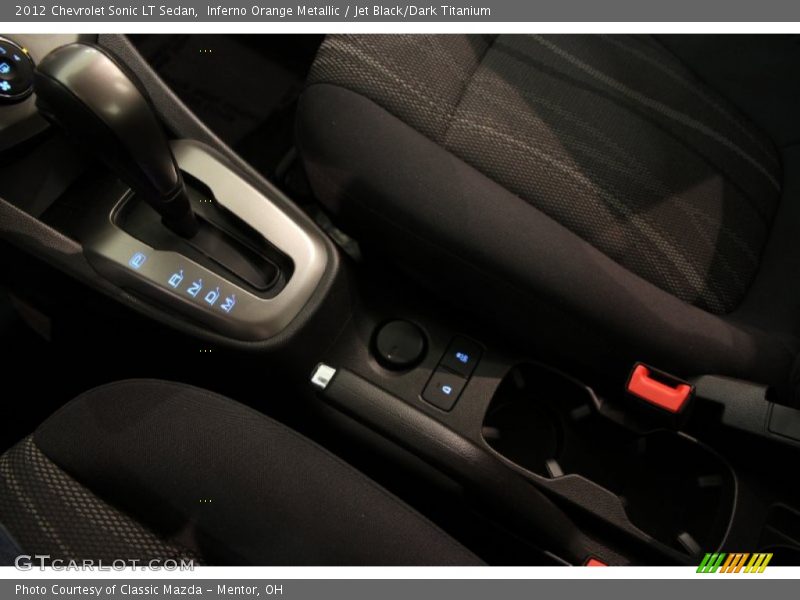 Inferno Orange Metallic / Jet Black/Dark Titanium 2012 Chevrolet Sonic LT Sedan
