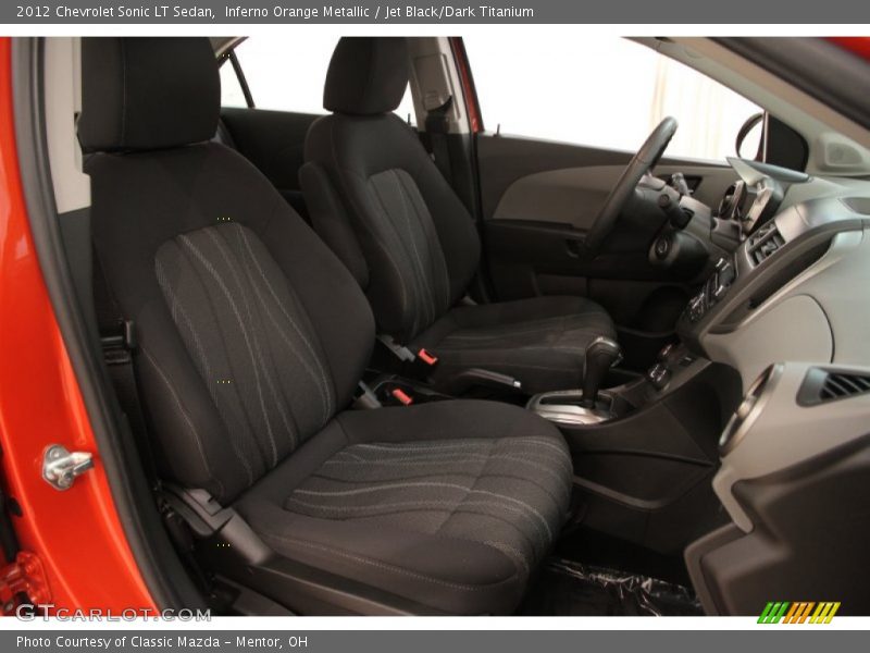 Inferno Orange Metallic / Jet Black/Dark Titanium 2012 Chevrolet Sonic LT Sedan