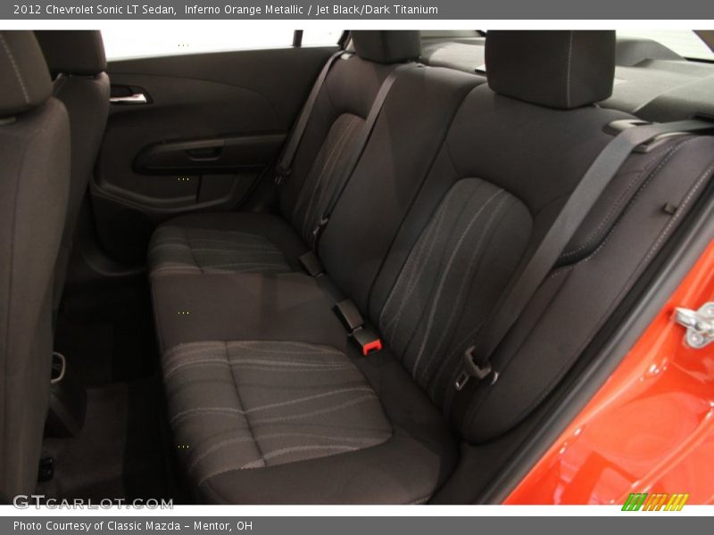 Inferno Orange Metallic / Jet Black/Dark Titanium 2012 Chevrolet Sonic LT Sedan