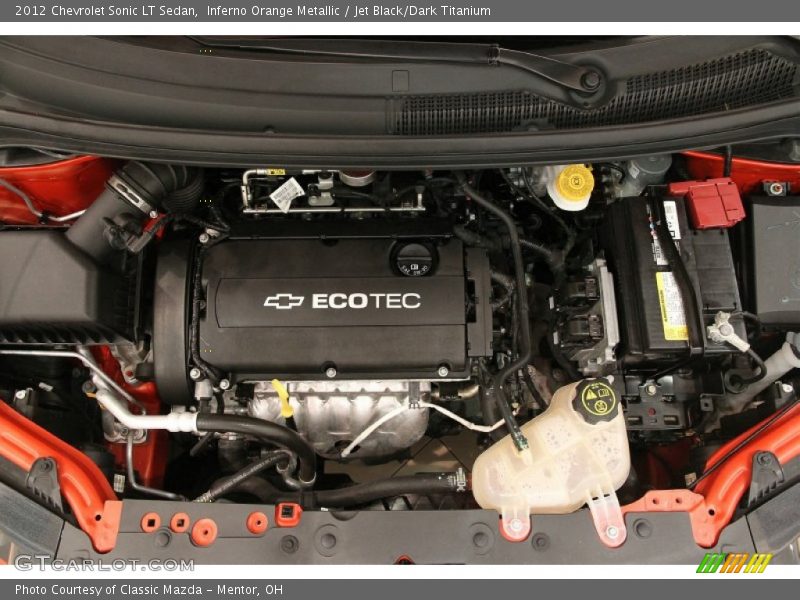 Inferno Orange Metallic / Jet Black/Dark Titanium 2012 Chevrolet Sonic LT Sedan