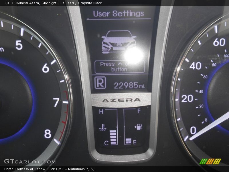 Midnight Blue Pearl / Graphite Black 2013 Hyundai Azera