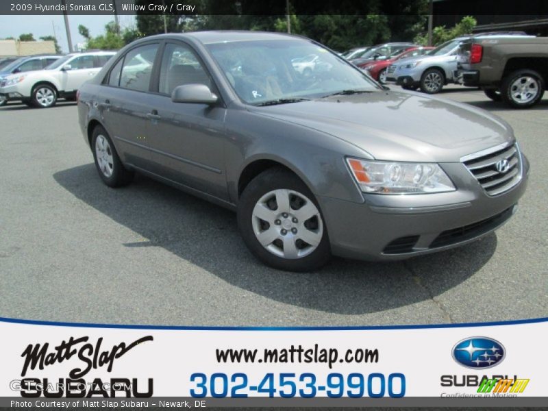 Willow Gray / Gray 2009 Hyundai Sonata GLS