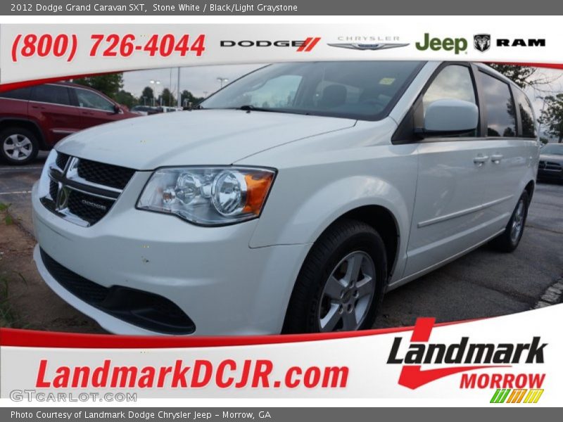 Stone White / Black/Light Graystone 2012 Dodge Grand Caravan SXT