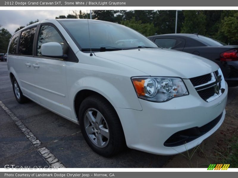 Stone White / Black/Light Graystone 2012 Dodge Grand Caravan SXT