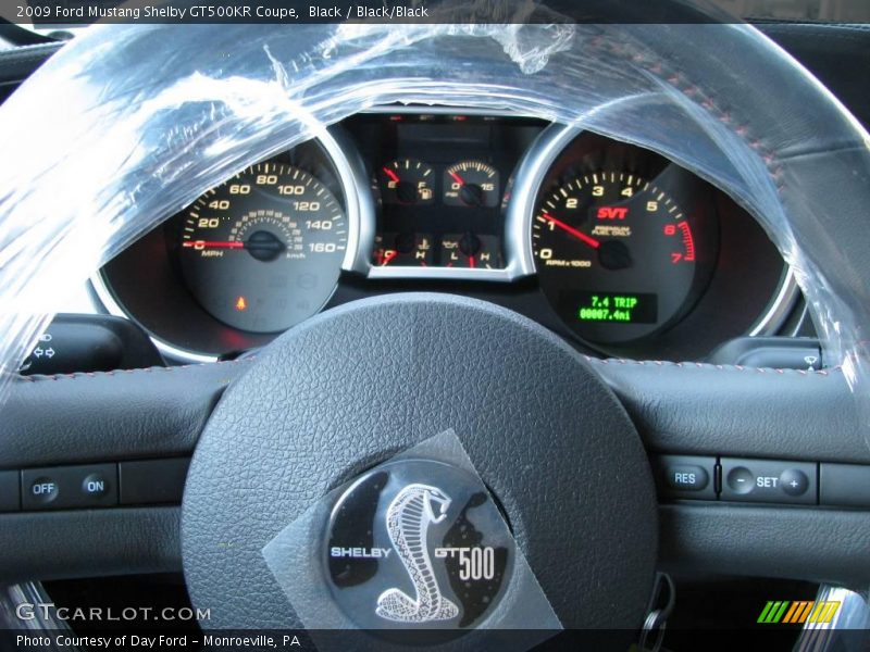 Black / Black/Black 2009 Ford Mustang Shelby GT500KR Coupe