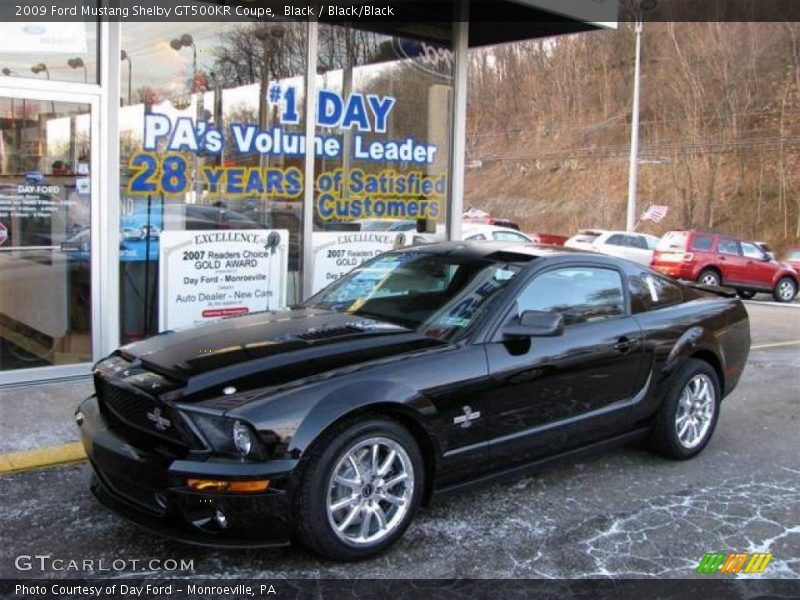 Black / Black/Black 2009 Ford Mustang Shelby GT500KR Coupe