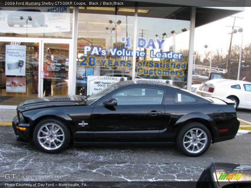 Black / Black/Black 2009 Ford Mustang Shelby GT500KR Coupe