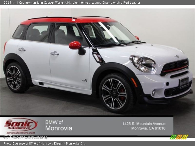 Light White / Lounge Championship Red Leather 2015 Mini Countryman John Cooper Works All4