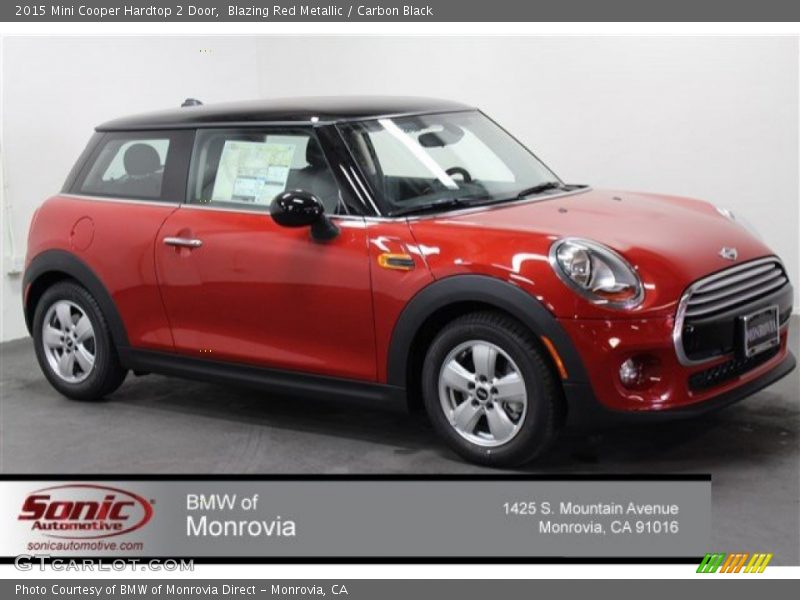 Blazing Red Metallic / Carbon Black 2015 Mini Cooper Hardtop 2 Door