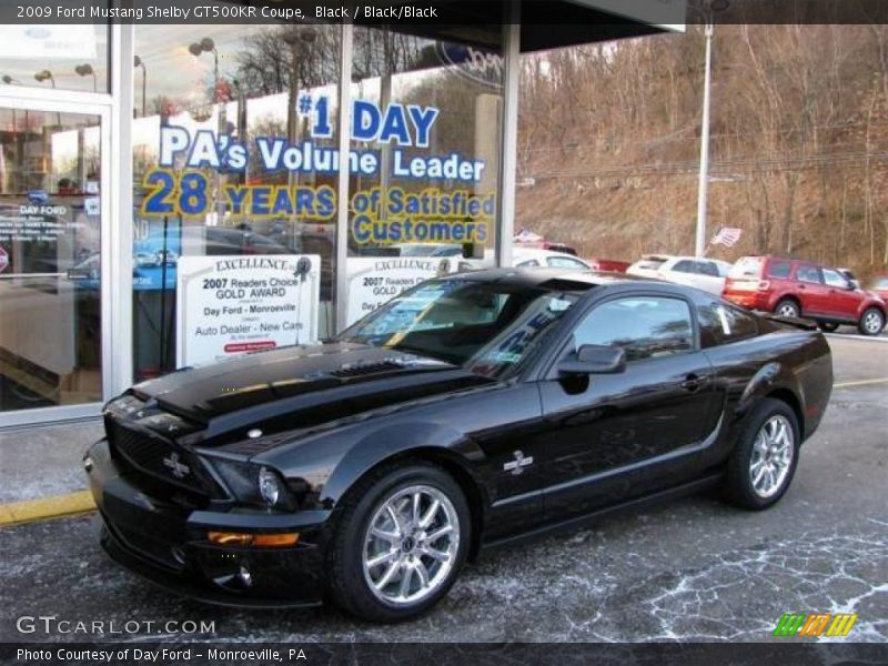 Black / Black/Black 2009 Ford Mustang Shelby GT500KR Coupe