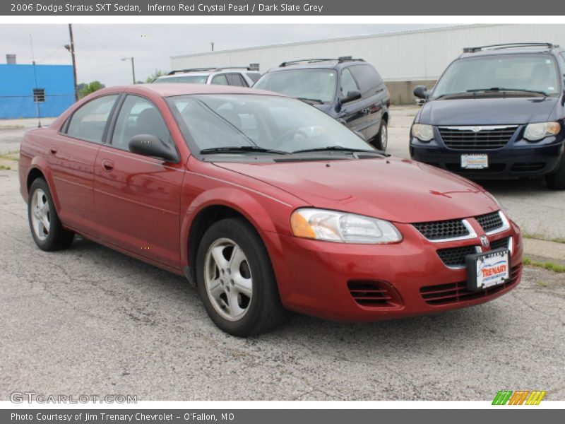 Inferno Red Crystal Pearl / Dark Slate Grey 2006 Dodge Stratus SXT Sedan