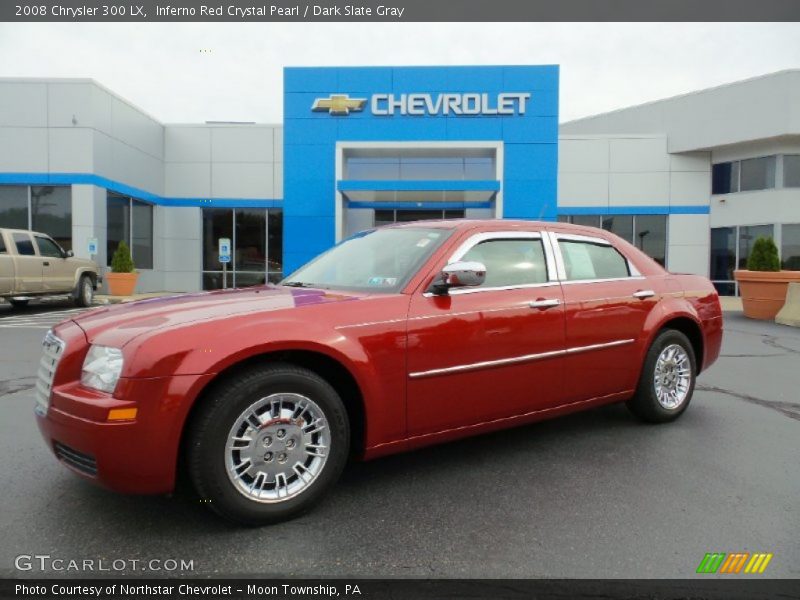 Inferno Red Crystal Pearl / Dark Slate Gray 2008 Chrysler 300 LX