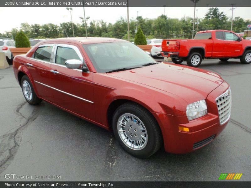 Inferno Red Crystal Pearl / Dark Slate Gray 2008 Chrysler 300 LX