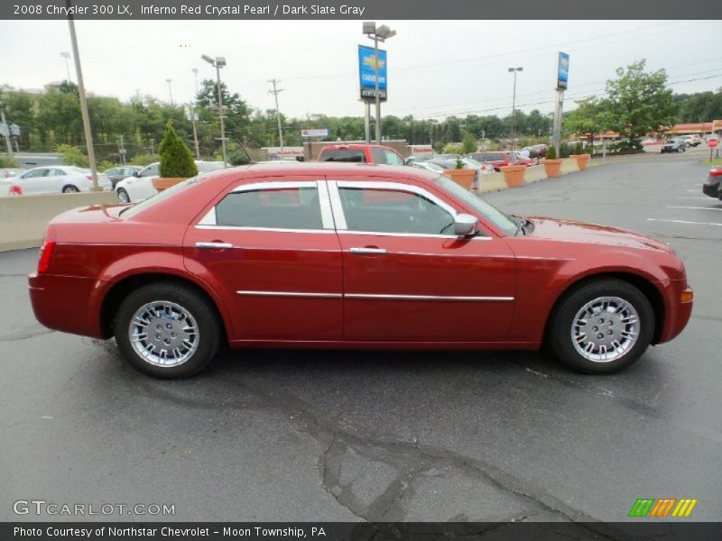 Inferno Red Crystal Pearl / Dark Slate Gray 2008 Chrysler 300 LX