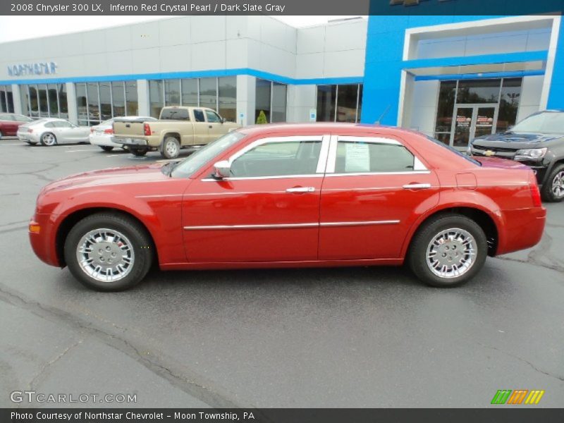 Inferno Red Crystal Pearl / Dark Slate Gray 2008 Chrysler 300 LX