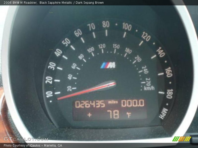 Black Sapphire Metallic / Dark Sepang Brown 2006 BMW M Roadster