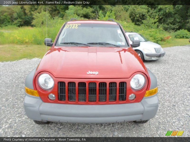 Flame Red / Medium Slate Gray 2005 Jeep Liberty Sport 4x4