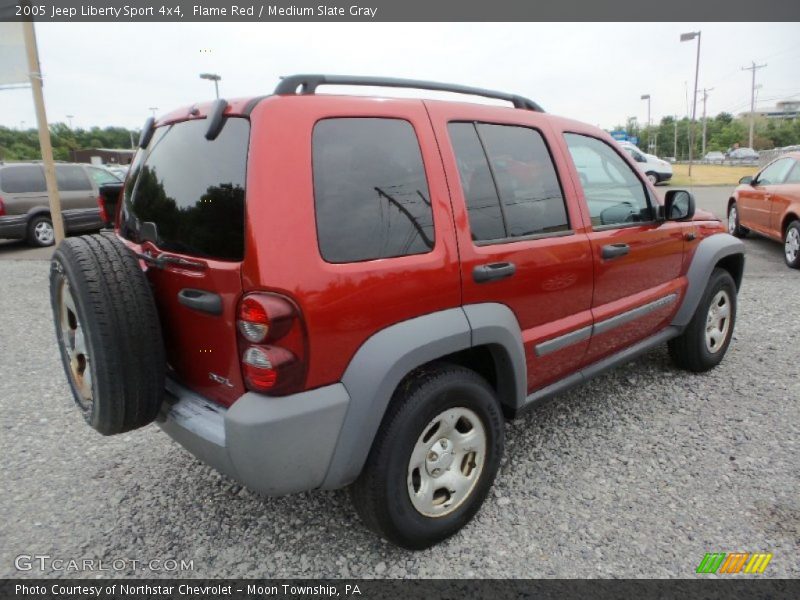 Flame Red / Medium Slate Gray 2005 Jeep Liberty Sport 4x4