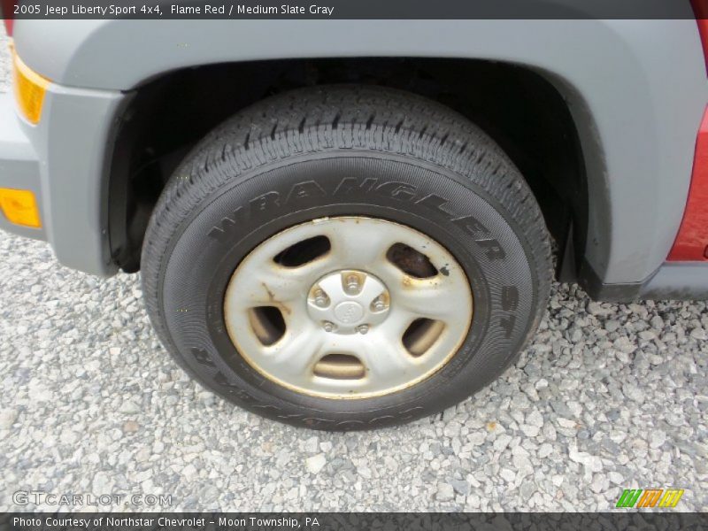 Flame Red / Medium Slate Gray 2005 Jeep Liberty Sport 4x4