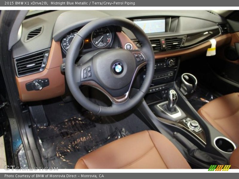 Midnight Blue Metallic / Terra/Grey-Petrol Piping 2015 BMW X1 xDrive28i