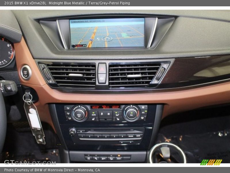 Midnight Blue Metallic / Terra/Grey-Petrol Piping 2015 BMW X1 xDrive28i