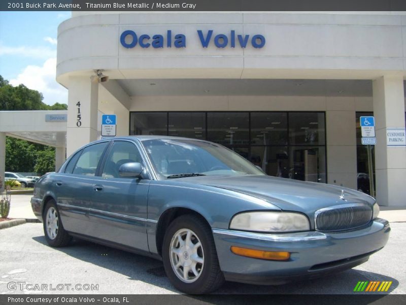 Titanium Blue Metallic / Medium Gray 2001 Buick Park Avenue