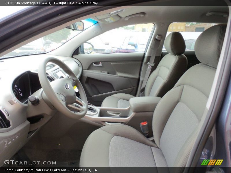 Front Seat of 2016 Sportage LX AWD