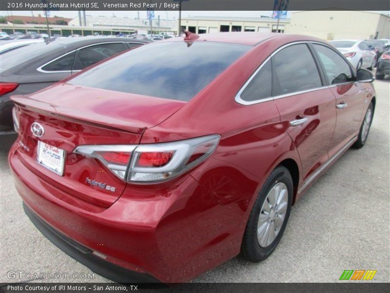 Venetian Red Pearl / Beige 2016 Hyundai Sonata Hybrid SE