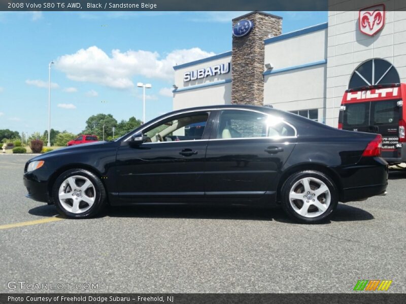 Black / Sandstone Beige 2008 Volvo S80 T6 AWD