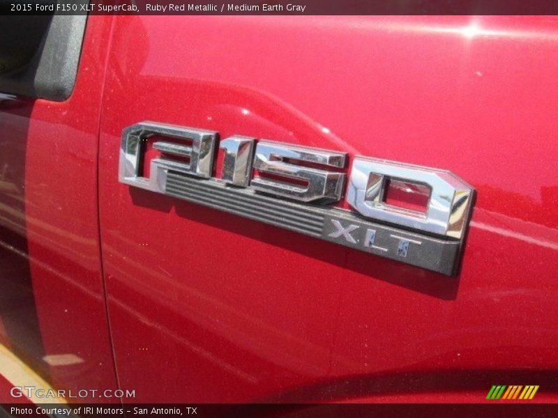 Ruby Red Metallic / Medium Earth Gray 2015 Ford F150 XLT SuperCab