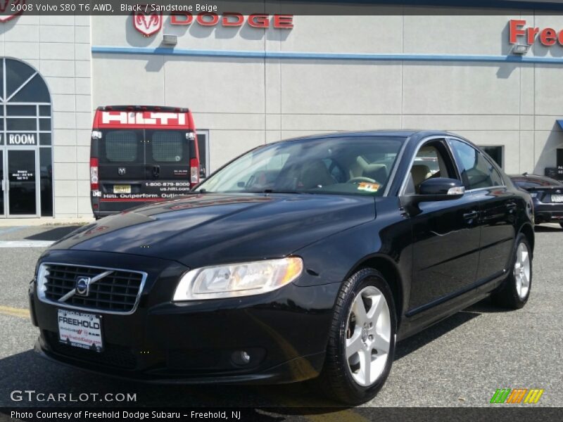 Black / Sandstone Beige 2008 Volvo S80 T6 AWD