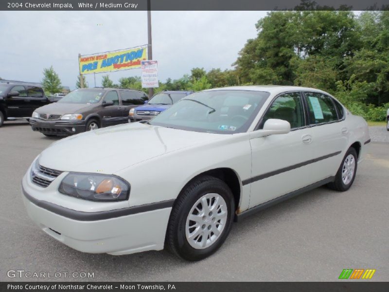 White / Medium Gray 2004 Chevrolet Impala