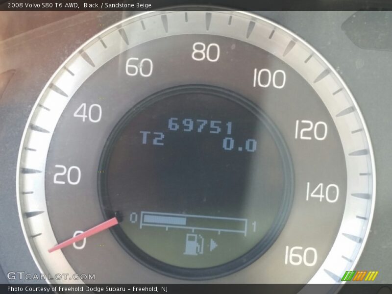 Black / Sandstone Beige 2008 Volvo S80 T6 AWD