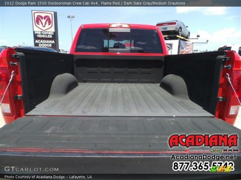 Flame Red / Dark Slate Gray/Medium Graystone 2012 Dodge Ram 1500 Outdoorsman Crew Cab 4x4