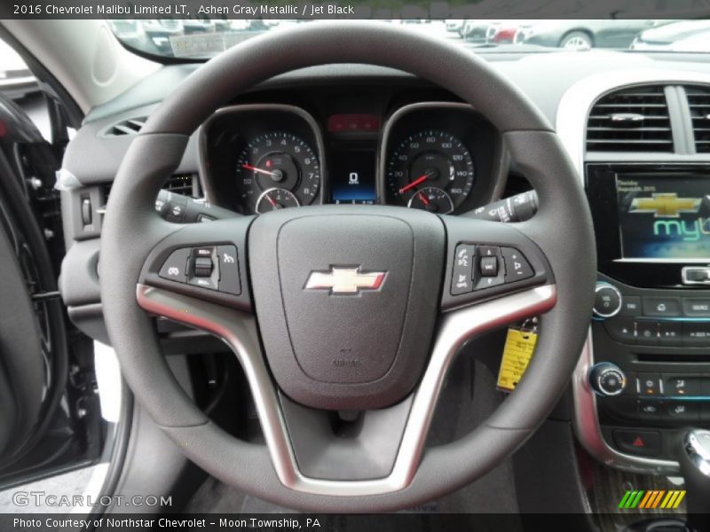 Ashen Gray Metallic / Jet Black 2016 Chevrolet Malibu Limited LT